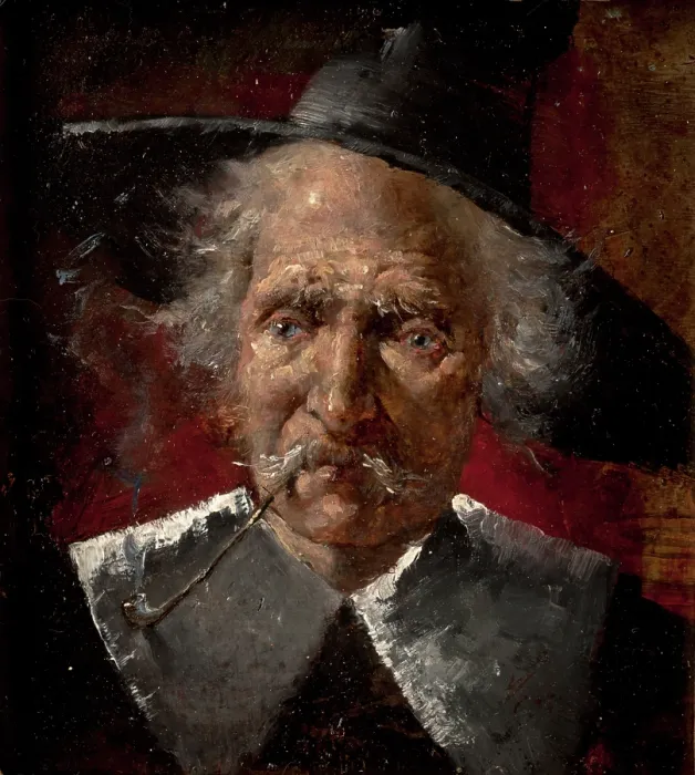 Framed Print : Head of an Old Man, c1885. Creator: Simeon Buchbinder Framed Print : Head of an Old Man, c1885. Creator: Simeon Buchbinder