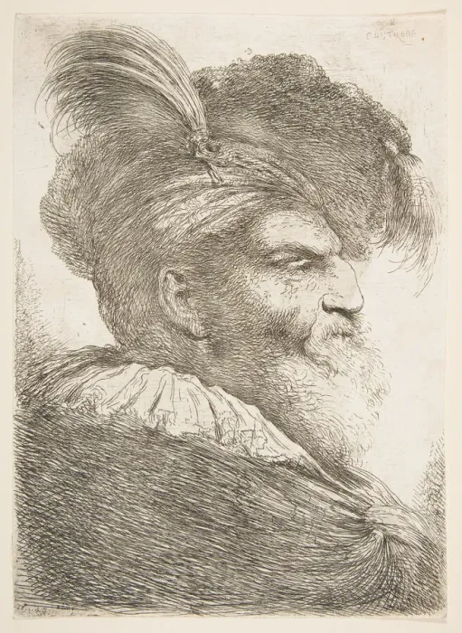 Framed Print : Head of an old man facing right, from the series of Large Oriental Heads, ca. 1645-1650 Framed Print : Head of an old man facing right, from the series of Large Oriental Heads, ca. 1645-1650