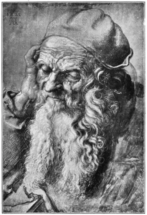 Framed Print : Head of Old Man, late 15th-early 16th century, (1912). Artist: Albrecht Durer Framed Print : Head of Old Man, late 15th-early 16th century, (1912). Artist: Albrecht Durer