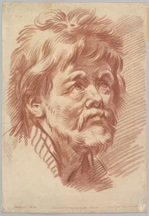 Framed Print : Head of an Old Man, mid to late 18th century. Creator: Louis Marin Bonnet Framed Print : Head of an Old Man, mid to late 18th century. Creator: Louis Marin Bonnet