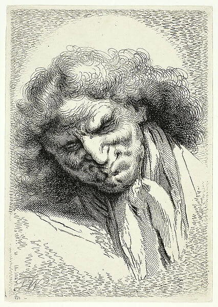 Head of an Old Man Sleeping, n.d. Creator: Thomas Worlidge