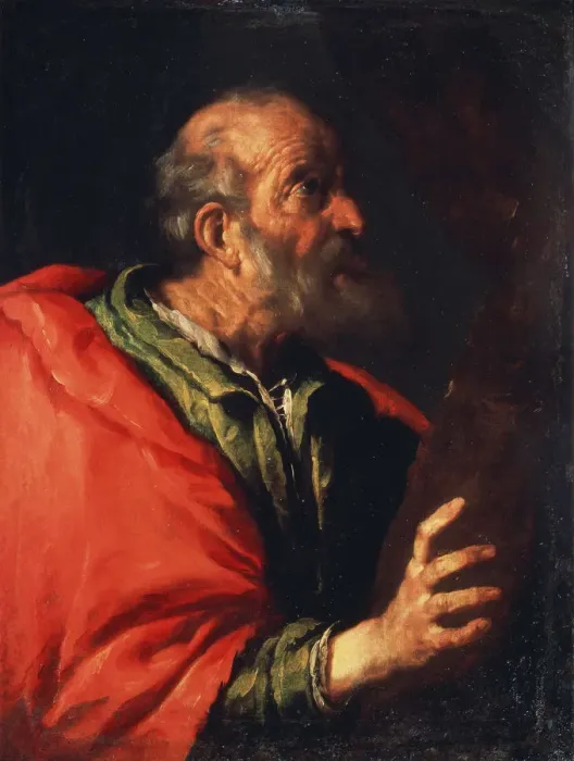 Framed Print : Head of an Old Man (the Apostle Peter?), 17th century. Artist: Bernardo Strozzi Framed Print : Head of an Old Man (the Apostle Peter?), 17th century. Artist: Bernardo Strozzi