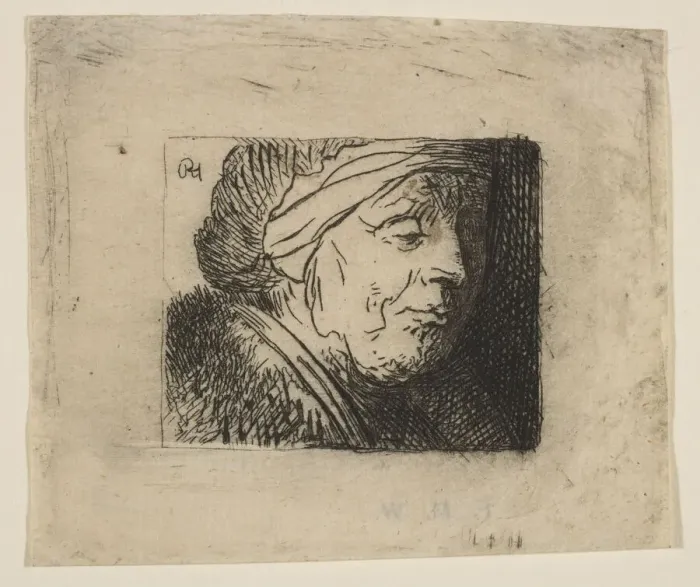 Framed Print : Head of an Old Woman, 1620-40. Creator: Jan Georg van Vliet Framed Print : Head of an Old Woman, 1620-40. Creator: Jan Georg van Vliet