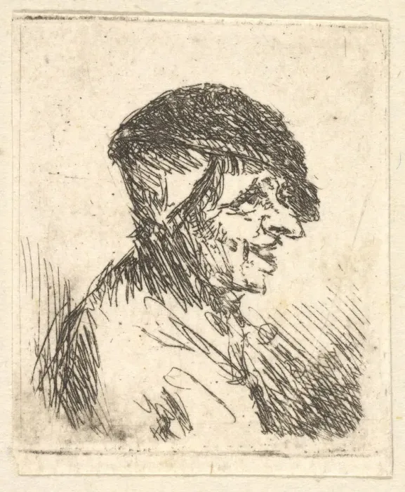 Framed Print : Head of Peasant, 17th century. Creator: Adriaen van Ostade Framed Print : Head of Peasant, 17th century. Creator: Adriaen van Ostade