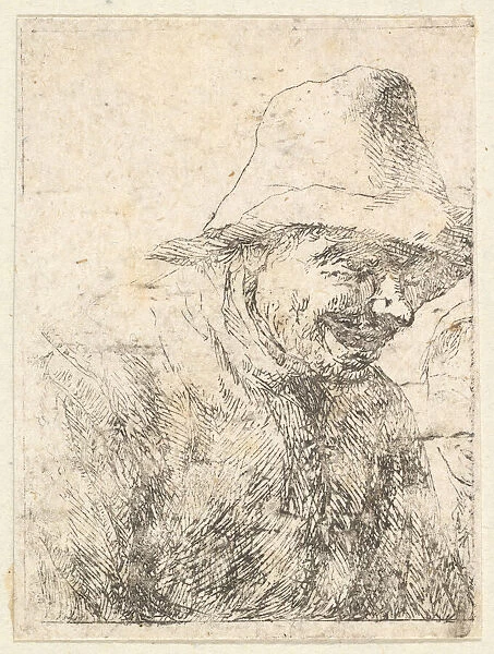 Head of a Peasant, 17th century. Creator: Unknown