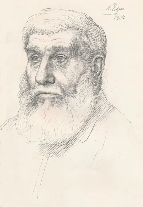 Framed Print : Head of a Peasant, 1902, (1903). Artist: Alphonse Legros Framed Print : Head of a Peasant, 1902, (1903). Artist: Alphonse Legros