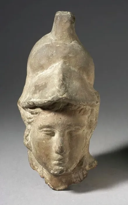 Framed Print : Head with Phrygian Helmet, Ptolemaic Period-Roman Period (332 BCE-337 CE). Creator: Unknown Framed Print : Head with Phrygian Helmet, Ptolemaic Period-Roman Period (332 BCE-337 CE). Creator: Unknown