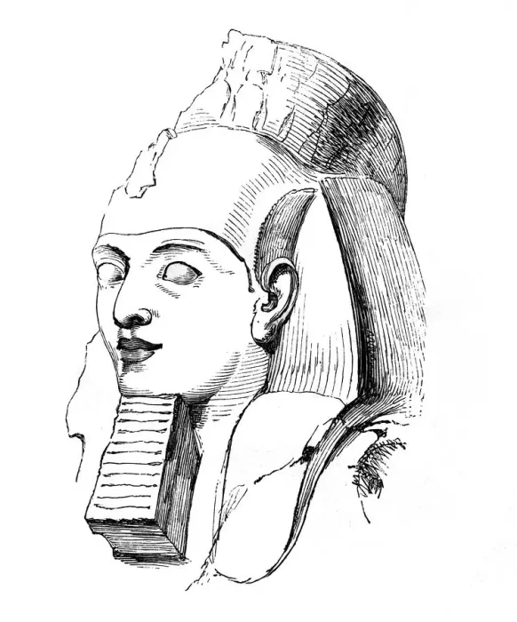 Framed Print : Head of Rameses, 1848 Framed Print : Head of Rameses, 1848
