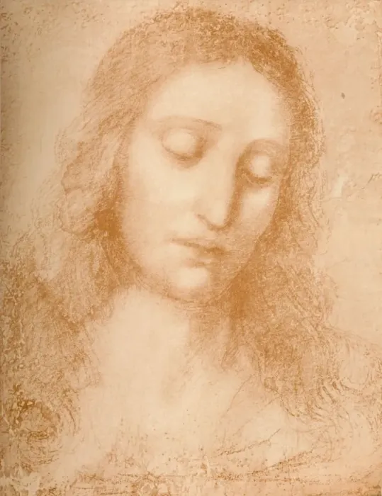 Framed Print : Head of the Redeemer, c15th century, (1932). Artist: Leonardo da Vinci Framed Print : Head of the Redeemer, c15th century, (1932). Artist: Leonardo da Vinci