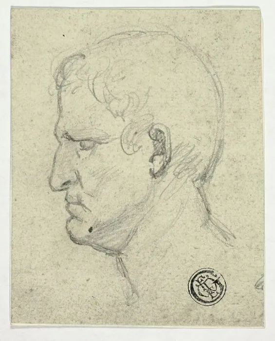 Framed Print : Head of Roman Emperor, n.d. Creator: William Mulready Framed Print : Head of Roman Emperor, n.d. Creator: William Mulready