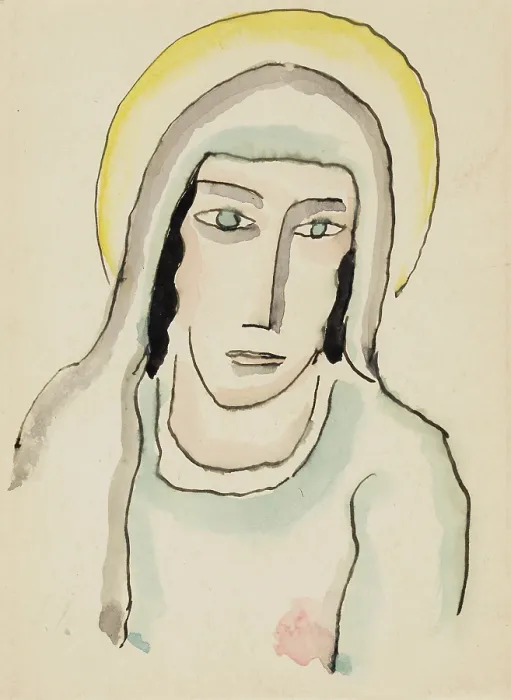 Framed Print : Head of a Saint, 1925. Creator: Alexei Jawlensky Framed Print : Head of a Saint, 1925. Creator: Alexei Jawlensky