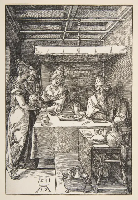 Framed Print : The Head of Saint John the Baptist Brought to Herod. n. d. Creator: Albrecht Durer Framed Print : The Head of Saint John the Baptist Brought to Herod. n. d. Creator: Albrecht Durer