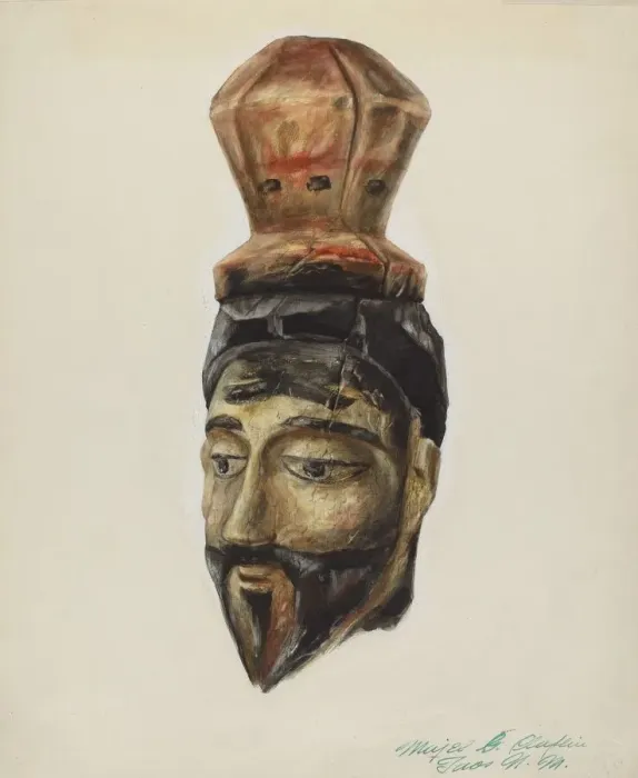 Framed Print : Head of San Jose, c. 1939. Creator: Majel G. Claflin Framed Print : Head of San Jose, c. 1939. Creator: Majel G. Claflin