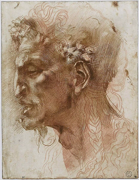 Head of a Satyr. Creator: Buonarroti, Michelangelo (1475-1564)