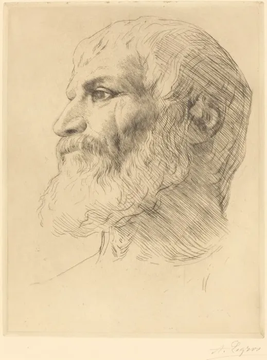 Framed Print : Head of Souliote (Tete de Souliote). Creator: Alphonse Legros Framed Print : Head of Souliote (Tete de Souliote). Creator: Alphonse Legros