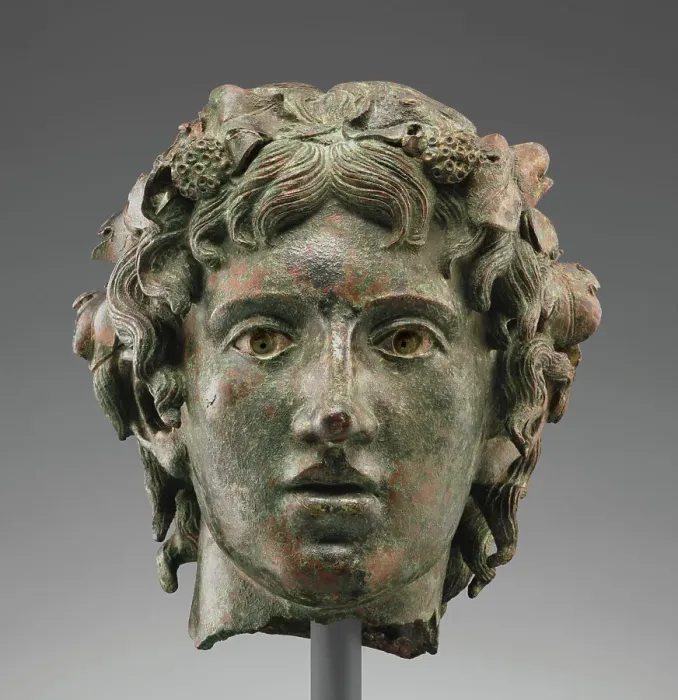 Framed Print : Head from the Statue of the Young Bacchus, first half of 1st century A.D. Creator: Unknown Framed Print : Head from the Statue of the Young Bacchus, first half of 1st century A.D. Creator: Unknown