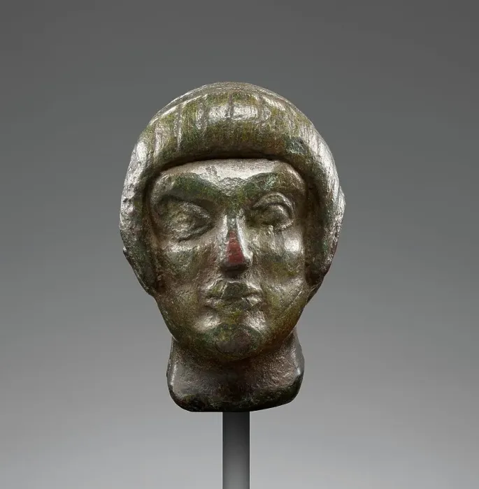 Framed Print : Head from a Statuette of a Youth, early 5th century BC. Creator: Unknown Framed Print : Head from a Statuette of a Youth, early 5th century BC. Creator: Unknown