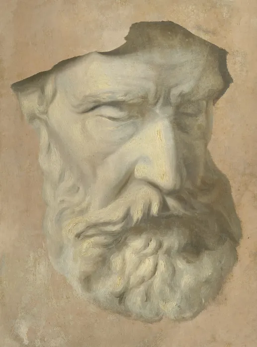 Framed Print : Head study, 1854-1855. Creator: Gyula Benczur Framed Print : Head study, 1854-1855. Creator: Gyula Benczur