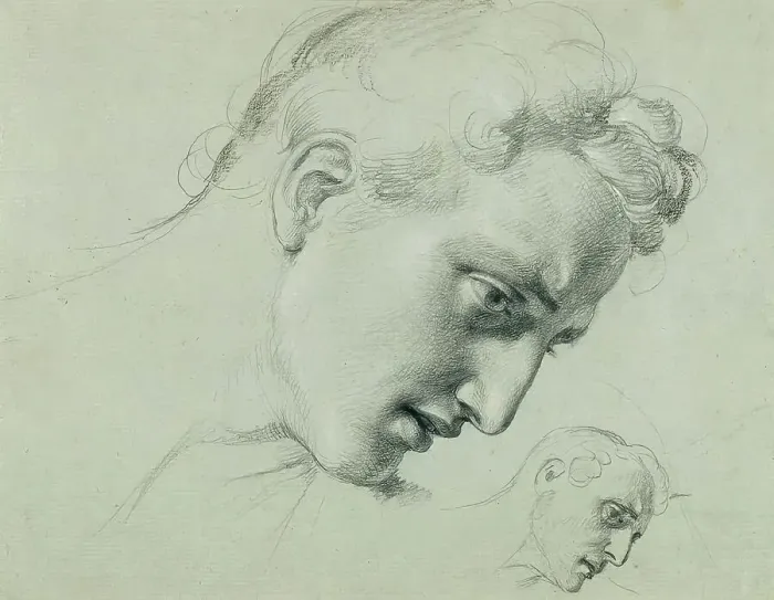 Framed Print : Head study for Arindal and Daura, around 1820 / 1855. Creator: Johann Peter Krafft. Head study for Arindal and Daura, around 1820 / 1855. Creator: Johann Peter Krafft Framed Print : Head study for Arindal and Daura, around 1820 / 1855. Creator: Johann Peter Krafft. Head study for Arindal and Daura, around 1820 / 1855. Creator: Johann Peter Krafft