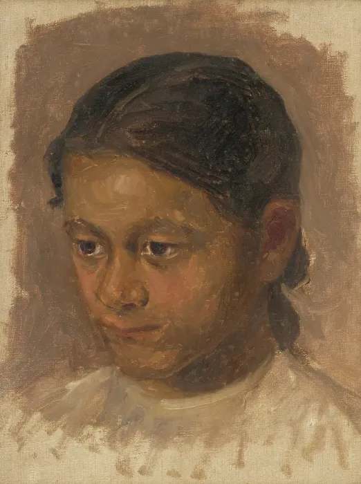 Framed Print : Head study of a girl, c1905. Creator: Eduard Putra Framed Print : Head study of a girl, c1905. Creator: Eduard Putra
