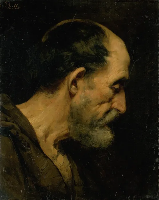 Framed Print : Head study of an old man, 1880-1900. Creator: Eduard Ballo Framed Print : Head study of an old man, 1880-1900. Creator: Eduard Ballo