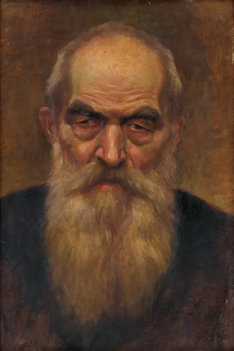 Framed Print : Head study of an old man with a beard, 1920-1923. Creator: Ladislav Treskon Framed Print : Head study of an old man with a beard, 1920-1923. Creator: Ladislav Treskon