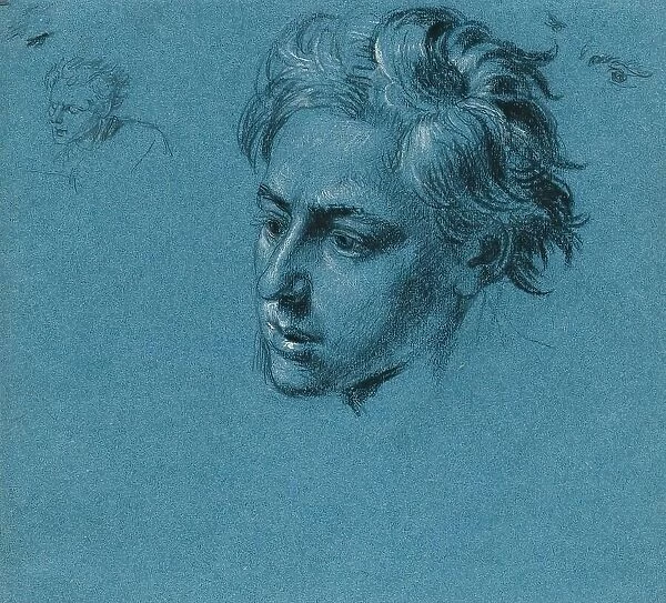 Head study for the “Scene from the Tyrolean Struggle for Freedom”, around 1840. Creator: Johann Peter Krafft