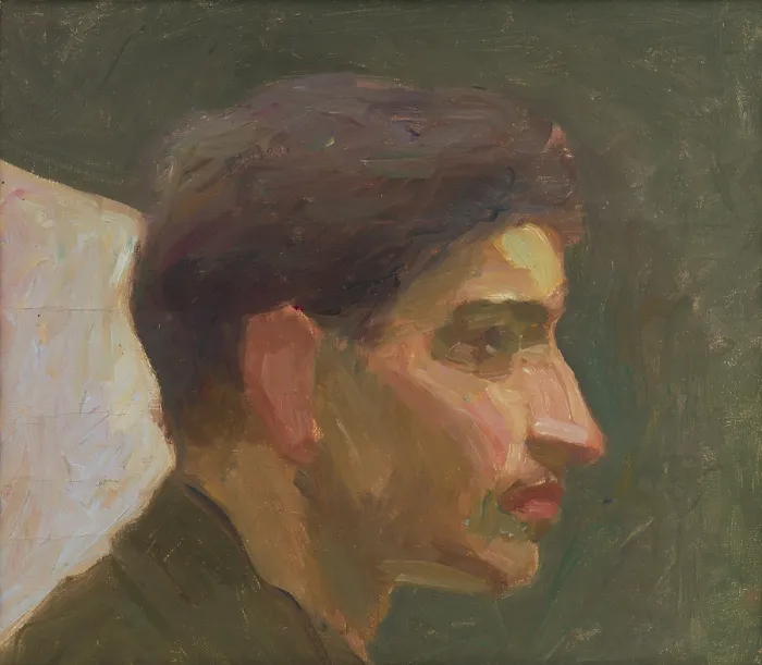 Framed Print : Head study of a young man, c1905. Creator: Eduard Putra Framed Print : Head study of a young man, c1905. Creator: Eduard Putra