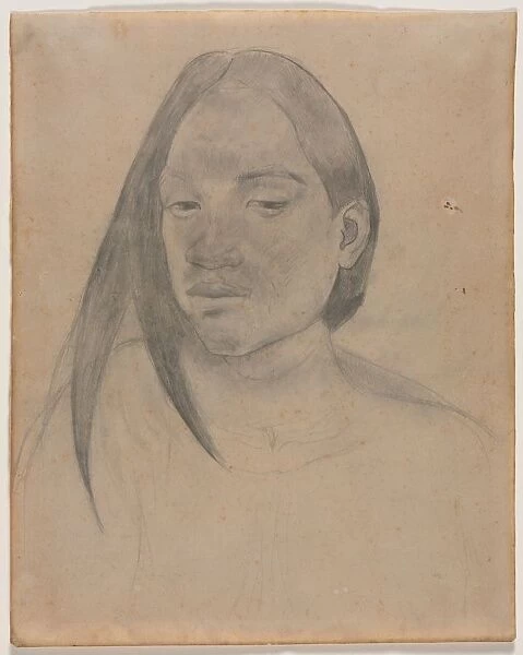 Head of a Tahitian Woman, 1891. Creator: Paul Gauguin (French, 1848-1903)