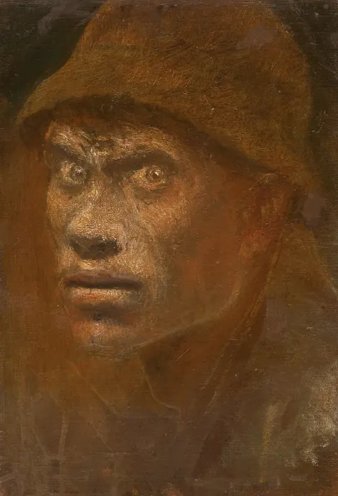 Framed Print : Head of a Vagrant, 1896-1897. Creator: Ladislav Mednyanszky Framed Print : Head of a Vagrant, 1896-1897. Creator: Ladislav Mednyanszky