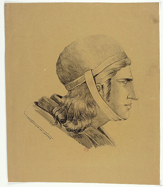 Head of a Warrior, 1816. Creator: Charles-Philibert de Lasteyrie