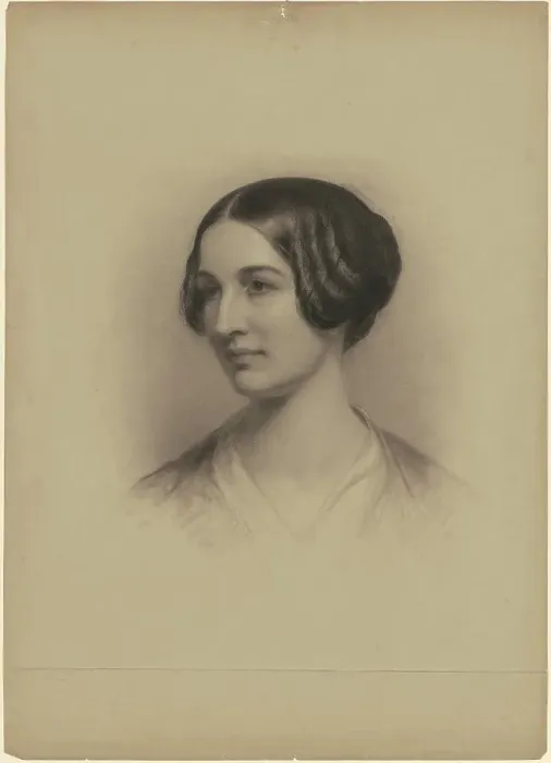 Framed Print : Head of a Woman, 1840-1854. Creator: Seth Wells Cheney Framed Print : Head of a Woman, 1840-1854. Creator: Seth Wells Cheney