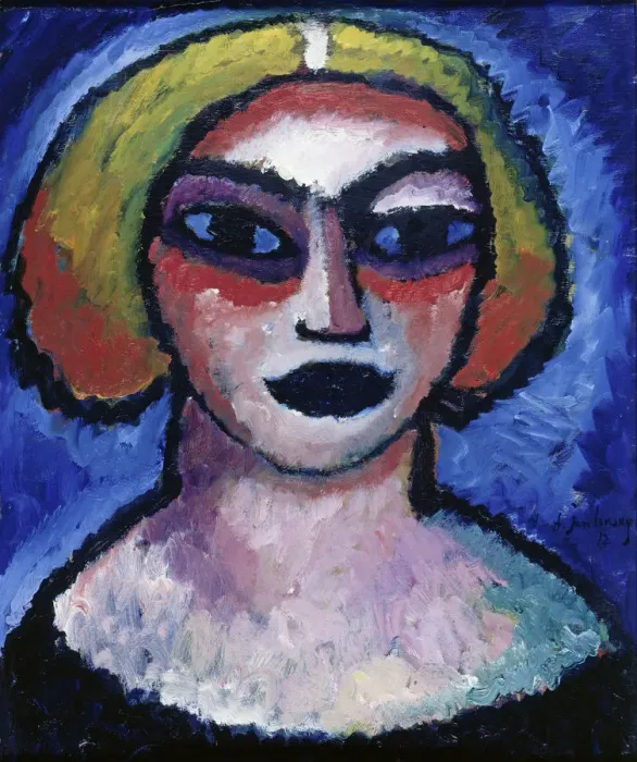 Framed Print : Head of a Woman, 1912. Artist: Javlensky, Alexei, von (1864-1941) Framed Print : Head of a Woman, 1912. Artist: Javlensky, Alexei, von (1864-1941)