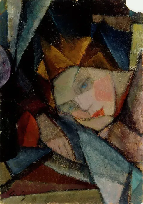 Framed Print : Head of a Woman, 1914-1920. Creator: Alvar Cawén Framed Print : Head of a Woman, 1914-1920. Creator: Alvar Cawén