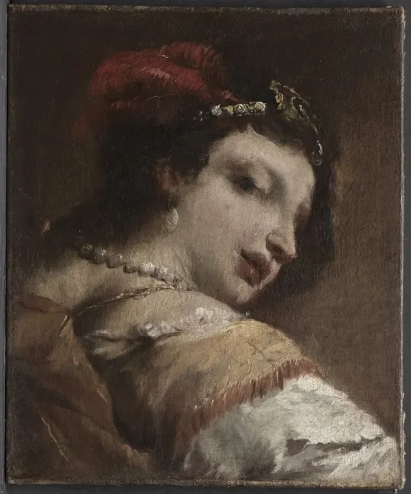 Framed Print : Head of a Woman, c. 1739. Creator: Antonio Guardi (Italian, 1699-1760) Framed Print : Head of a Woman, c. 1739. Creator: Antonio Guardi (Italian, 1699-1760)