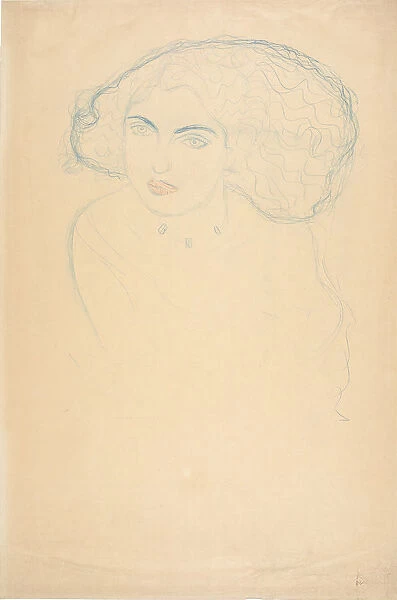 Head of a Woman, c. 1916. Creator: Klimt, Gustav (1862-1918)
