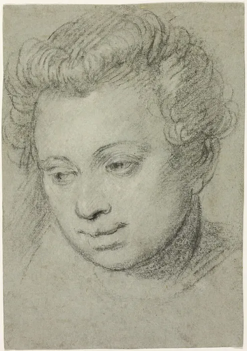 Framed Print : Head of a Woman, c.1575. Creator: Paolo Veronese Framed Print : Head of a Woman, c.1575. Creator: Paolo Veronese