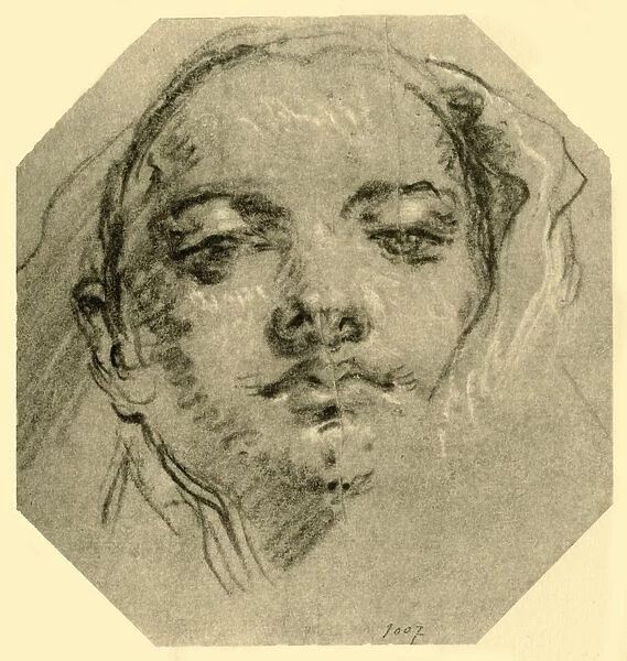 Head of a Woman, c1739-c1744, (1928). Artist: Giovanni Battista Tiepolo