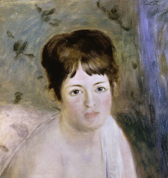Head of a Woman, c1876. Artist: Pierre-Auguste Renoir