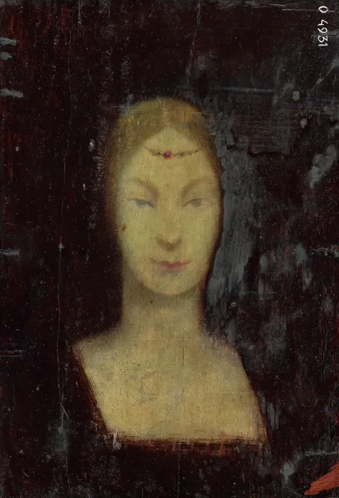 Framed Print : Head of a woman, c1900. Creator: Ladislav Mednyanszky Framed Print : Head of a woman, c1900. Creator: Ladislav Mednyanszky