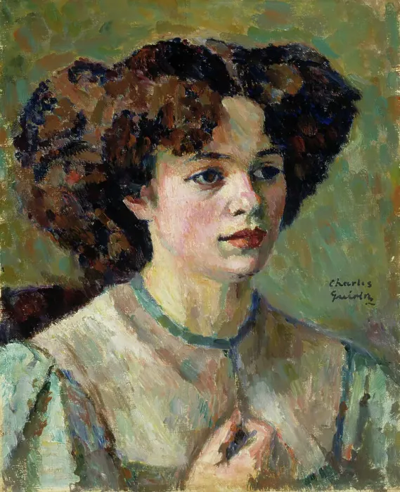 Framed Print : Head of a Woman. Creator: Charles Guerin Framed Print : Head of a Woman. Creator: Charles Guerin