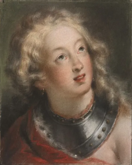 Framed Print : Head of a Woman, first half 18th century. Creator: Rosalba Carriera (Italian, 1675-1757) Framed Print : Head of a Woman, first half 18th century. Creator: Rosalba Carriera (Italian, 1675-1757)