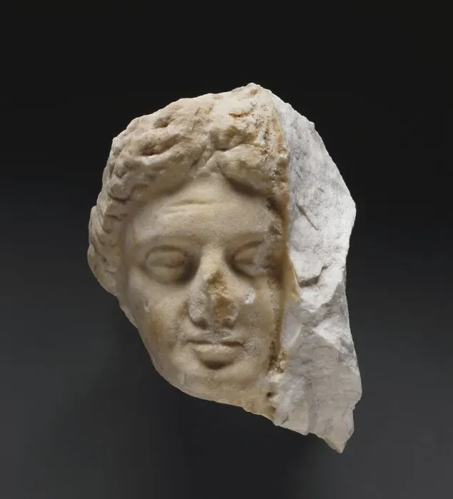 Framed Print : Head of a Woman from a Grave Naiskos, about 340 BC. Creator: Unknown Framed Print : Head of a Woman from a Grave Naiskos, about 340 BC. Creator: Unknown