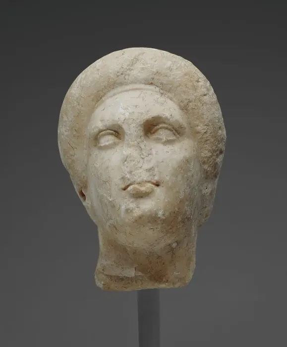 Framed Print : Head of a Woman from a Grave Naiskos, about 340 BC. Creator: Unknown Framed Print : Head of a Woman from a Grave Naiskos, about 340 BC. Creator: Unknown