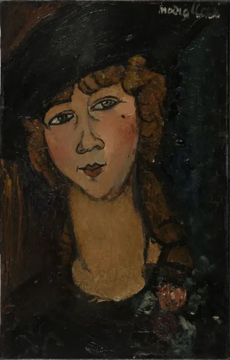Framed Print : Head of a woman with hat. (Lolotte) Framed Print : Head of a woman with hat. (Lolotte)