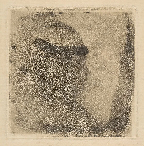 Head of a Woman in Profile, 1879-80. Creator: Edgar Degas