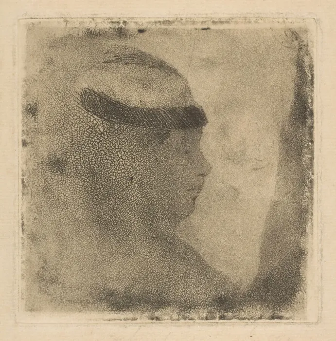 Framed Print : Head of a Woman in Profile, 1879-80. Creator: Edgar Degas Framed Print : Head of a Woman in Profile, 1879-80. Creator: Edgar Degas