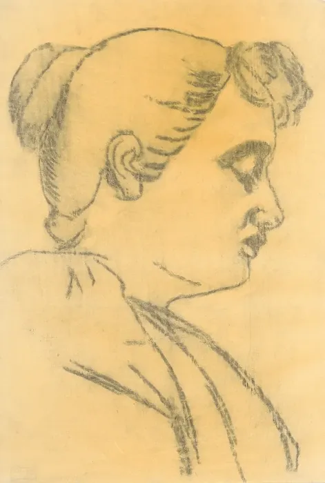 Framed Print : Head of a woman in profile, around 1890. Creator: Kiril Kutlik Framed Print : Head of a woman in profile, around 1890. Creator: Kiril Kutlik