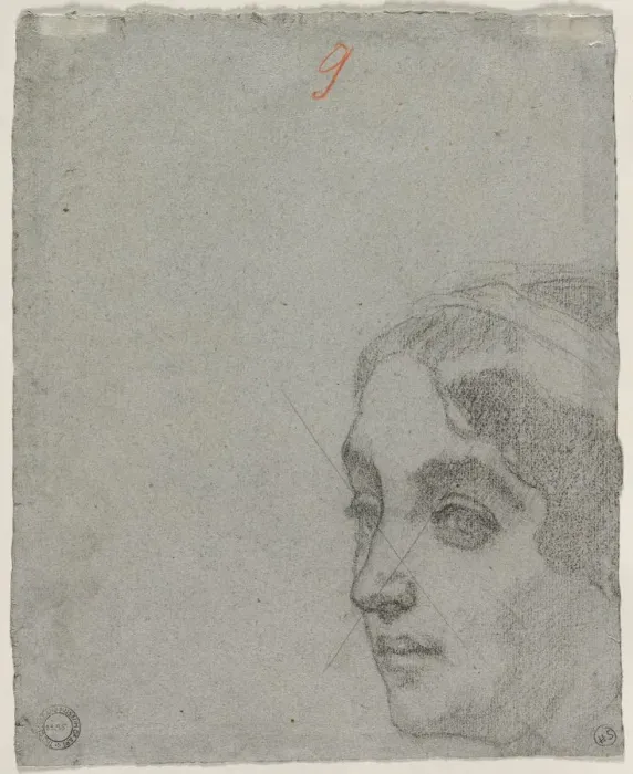 Framed Print : Head of a Woman (verso), c. 1857. Creator: Thomas Couture (French, 1815-1879) Framed Print : Head of a Woman (verso), c. 1857. Creator: Thomas Couture (French, 1815-1879)