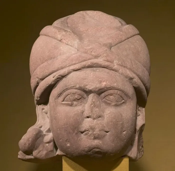 Framed Print : Head of a Yaksha, c. 125 BC. Creator: Unknown Framed Print : Head of a Yaksha, c. 125 BC. Creator: Unknown